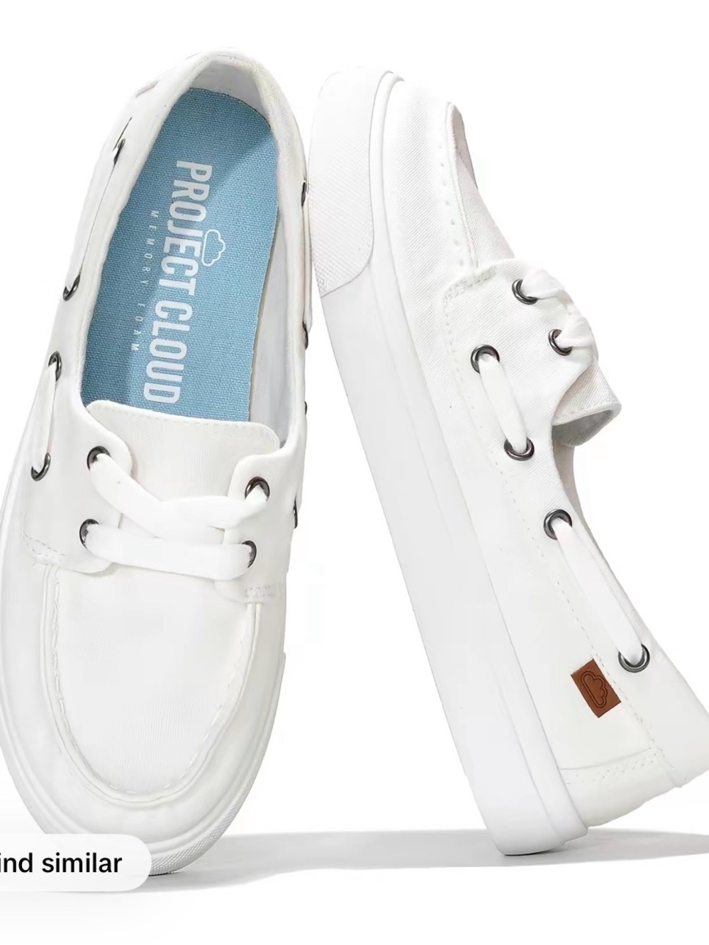 Project Cloud White Canvas Boat Shoe - Women's Flats & Loafers